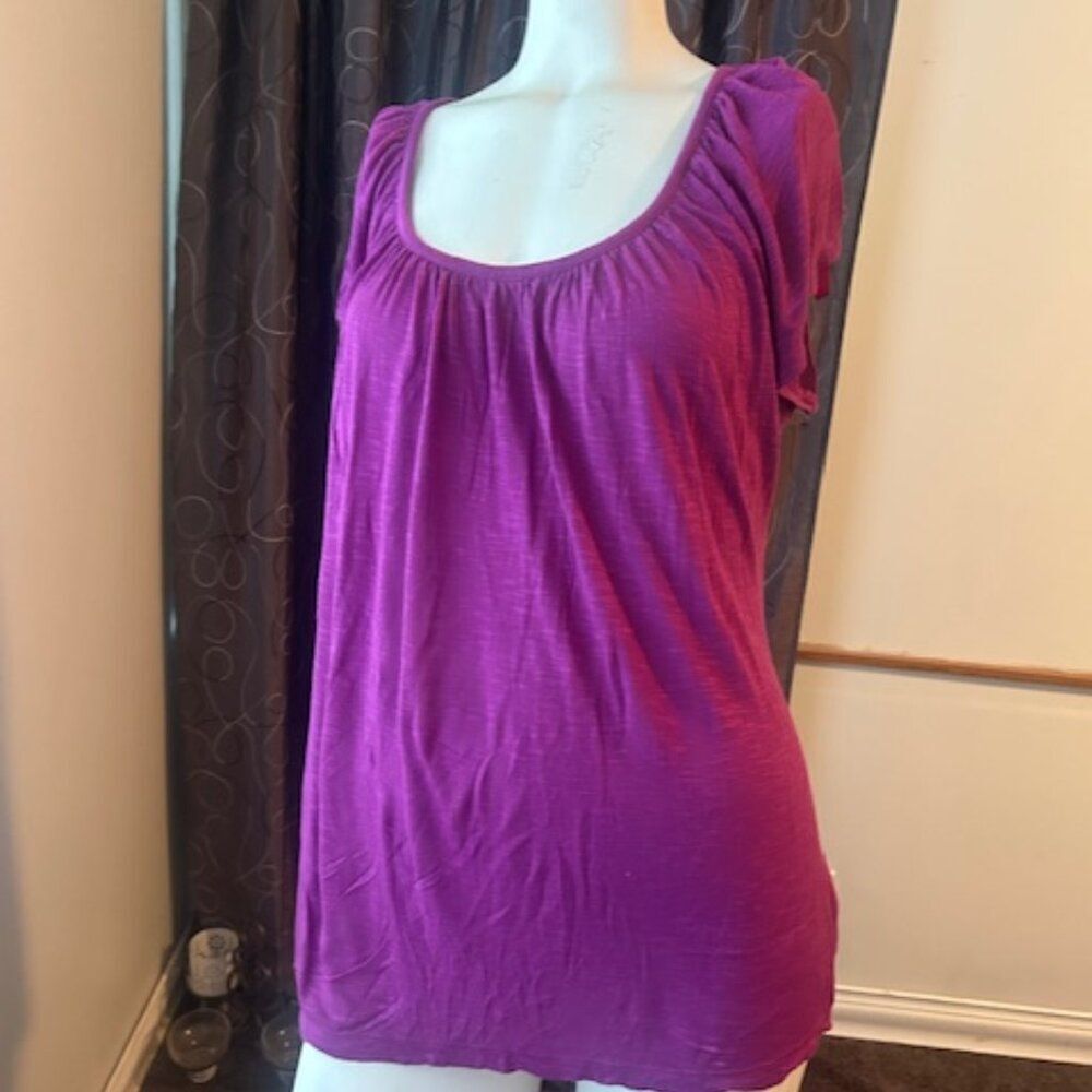 Apt 9 Pink Purplish scoop cap sleeves top, size XL